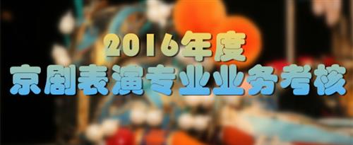 肏插裸国家京剧院2016年度京剧表演专业业务考...